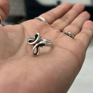 James Avery ribbon cross ring